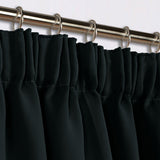 Black Blackout Curtains Pencil Pleat