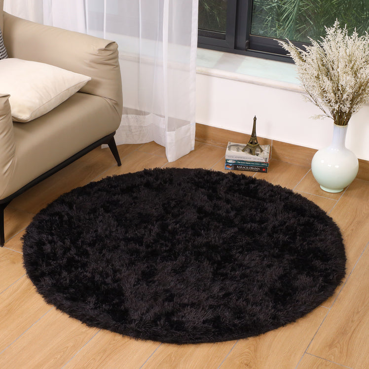 Round Shaggy Rugs Faux Fur Soft Fluffy