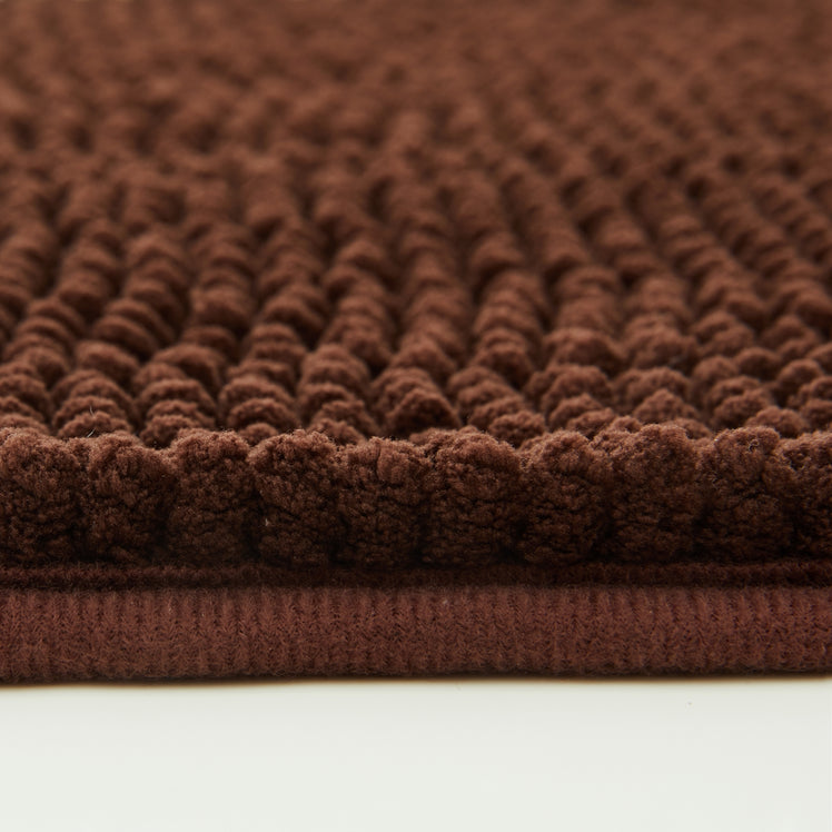 Chenille Bath Mat Brown