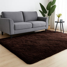 Brown Shaggy Rug Faux Fur Anti Slip Soft Fluffy