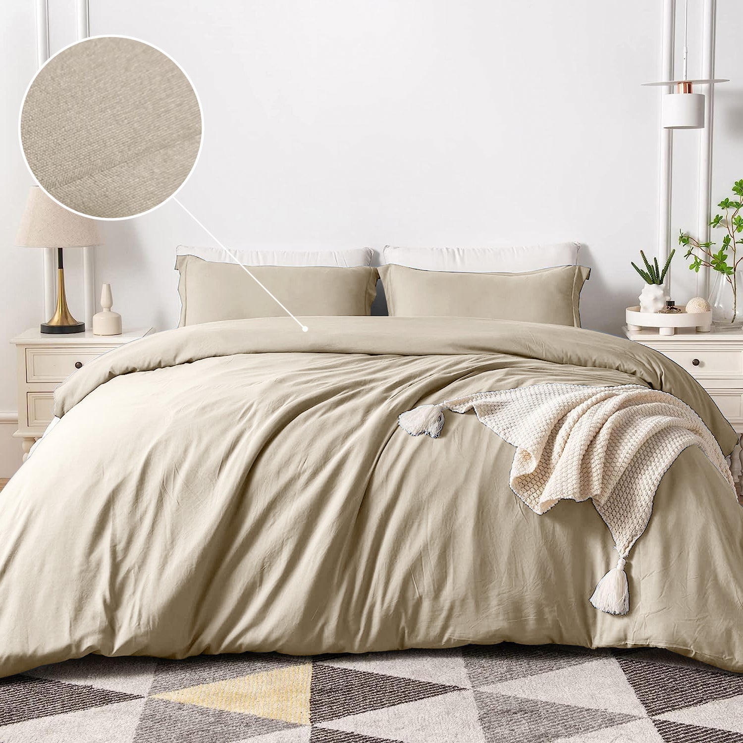 Plain Cream Duvet Covers Oxford Homeware