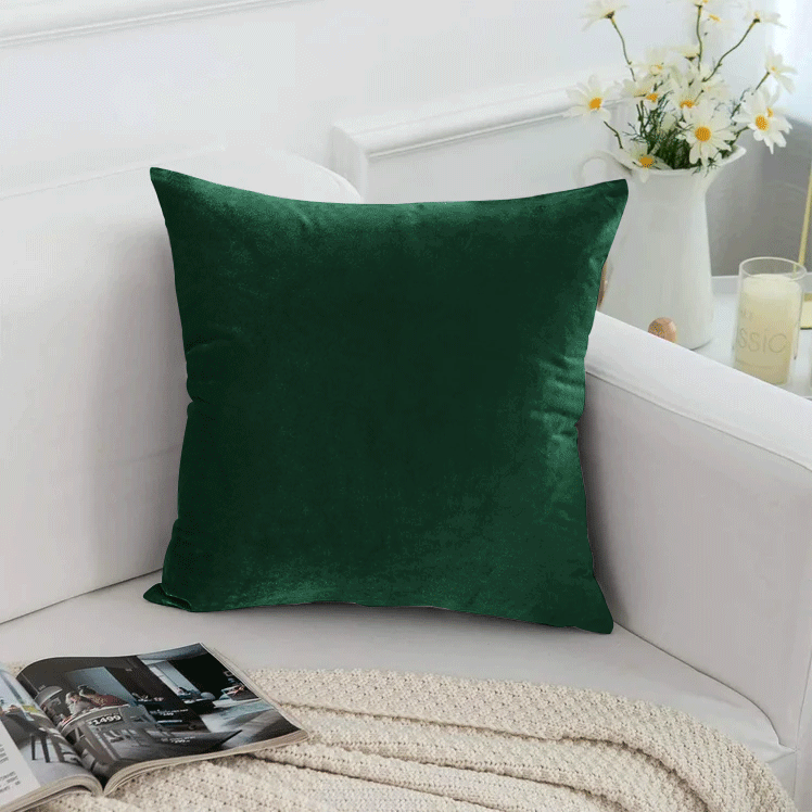 Dark Green Velvet Cushion Cover Cushion Fillers Pad