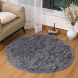 Round Shaggy Rugs Faux Fur Soft Fluffy