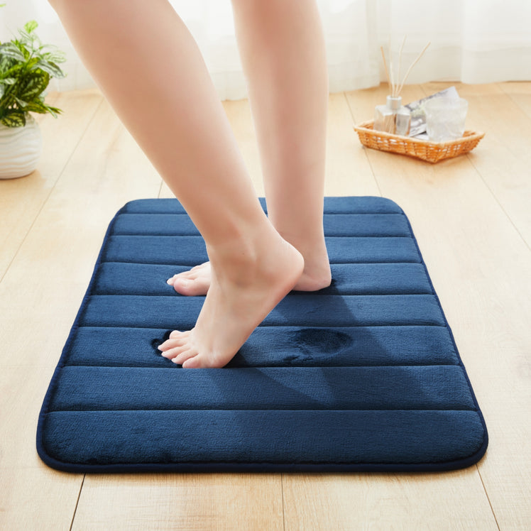 Memory Foam Bath Mat Navy