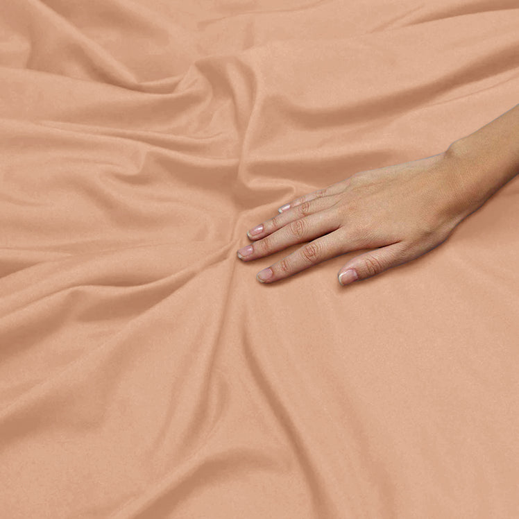 Peach Deep Fitted Sheets 25CM
