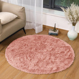 Round Shaggy Rugs Faux Fur Soft Fluffy