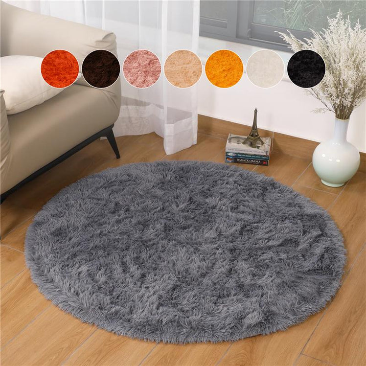 Round Shaggy Rugs Faux Fur Soft Fluffy