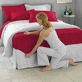 red deep fitted sheet