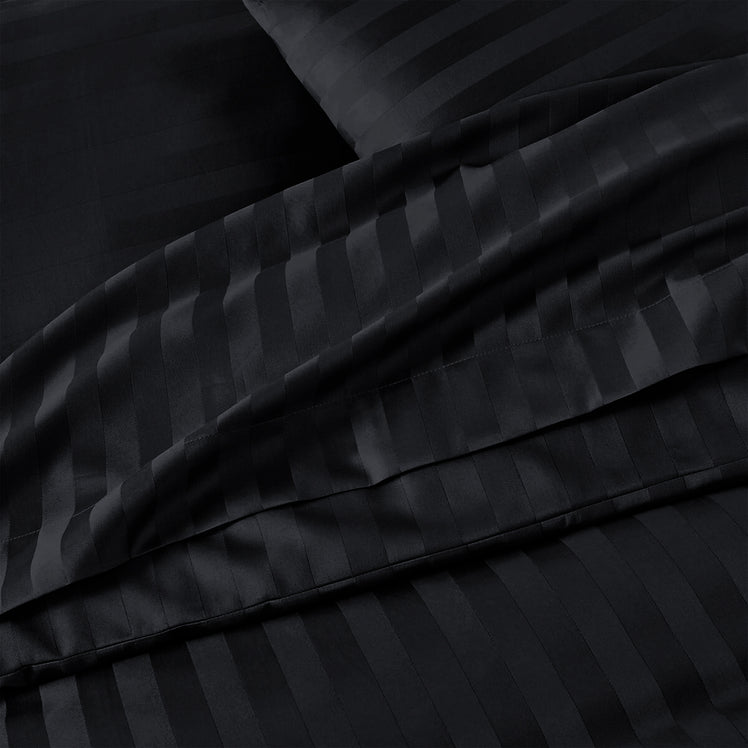 Stripe Duvet Covers Bedding Set with Pillowcases & Fitted Sheet