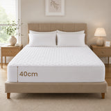 Luxury Extra Deep Quilted Mattress Protector - 40cm Fitted Skirt