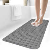 Bath Shower Mat Non Slip PVC Bathroom Rubber Grey