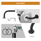 Room Darkening Extendable Blackout Metal Curtain Pole Set