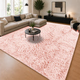 Pink Shaggy Rug Faux Fur Anti Slip Soft Fluffy