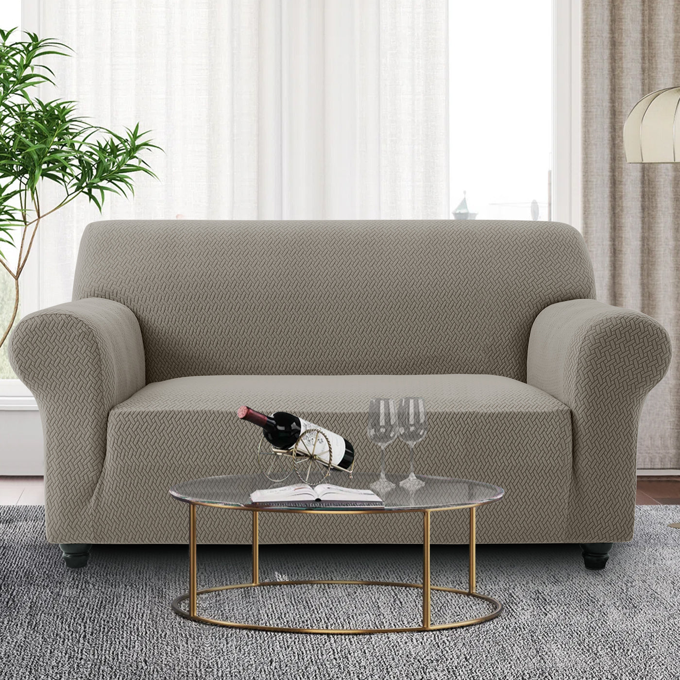 Light Beige Stretch Sofa Covers