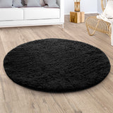 Round Shaggy Rugs Faux Fur Soft Fluffy