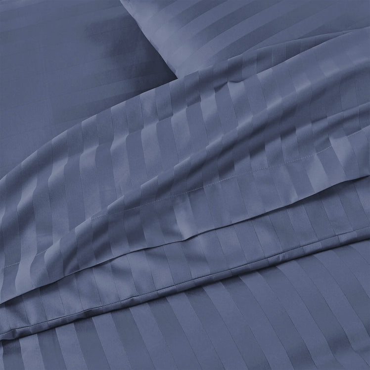 Stripe Duvet Covers Bedding Set with Pillowcases & Fitted Sheet