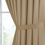 Blackout Ready Made Eyelet Curtains Beige