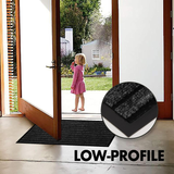 Anti Slip Door Mats Washable Large Rubber Black