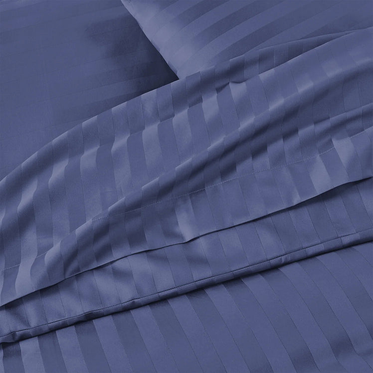 Stripe Duvet Covers Bedding Set with Pillowcases & Fitted Sheet