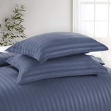 Stripe Washed Blue Duvet Cover Set With Pillowcases