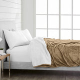 Camel Sherpa Throw Blanket