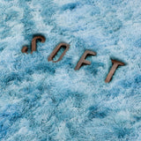Faux Fur Anti Slip Soft Plush Shaggy Rug Tie Dye Teal