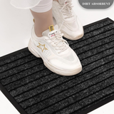 Anti Slip Door Mats Washable Large Rubber Black