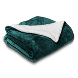 Emerald Green Sherpa Throw Blanket
