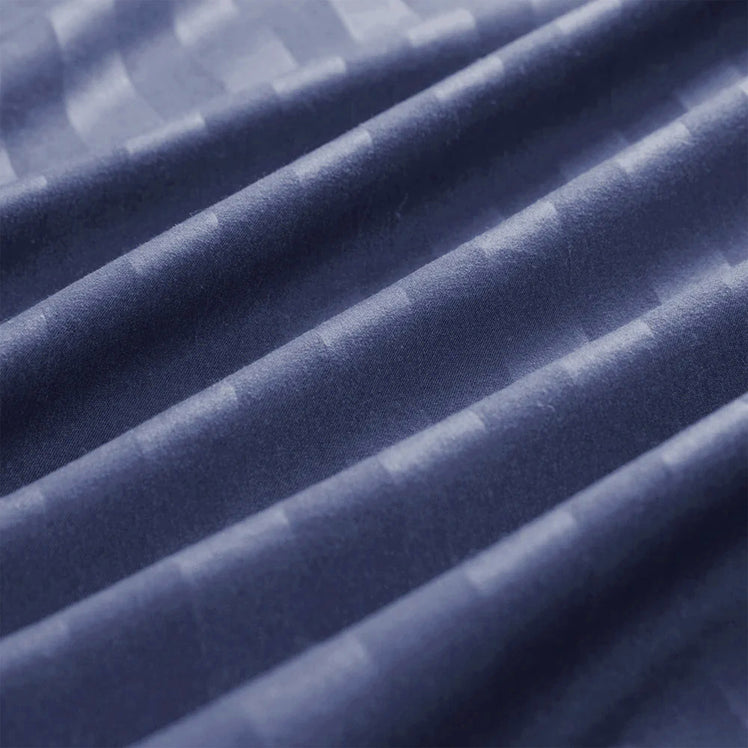 Stripe Navy Duvet Cover Set With Pillowcases