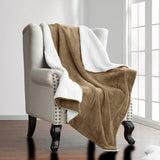 Camel Sherpa Throw Blanket