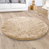 Round Shaggy Rugs Faux Fur Soft Fluffy