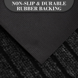 Anti Slip Door Mats Washable Large Rubber Black