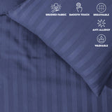 Stripe Duvet Covers Bedding Set with Pillowcases & Fitted Sheet