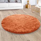 Round Shaggy Rugs Faux Fur Soft Fluffy