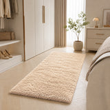 Beige Shaggy Rug Faux Fur Anti Slip Soft Fluffy