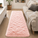 Pink Shaggy Rug Faux Fur Anti Slip Soft Fluffy
