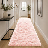 Pink Shaggy Rug Faux Fur Anti Slip Soft Fluffy
