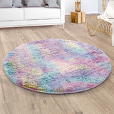 Round Shaggy Rugs Faux Fur Soft Fluffy