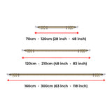 Extendable Sapphire Diamond Curtain Pole Set