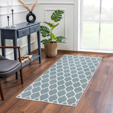 Non-Slip Geometric Lattice Printed Area Rug