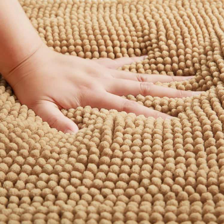 Chenille Bath Mat Beige