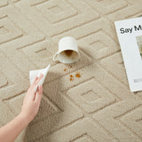 Modern Geometric Tufted Non-Slip High-Low Pattern Rugs