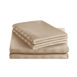 Stripe Beige Duvet Cover Set With Pillowcases