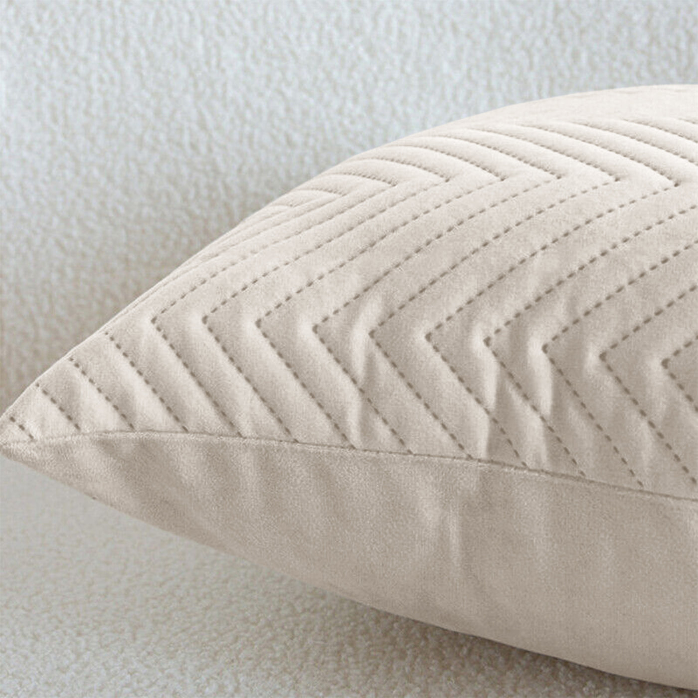 Quilted Embossed Wave Striped Cushion Covers