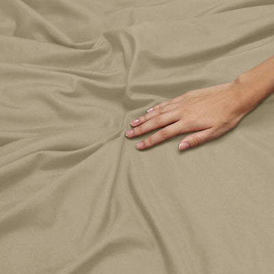 Extra Deep Fitted Sheet Beige 40CM