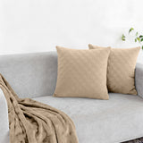 Velvet Embossed Pattern Cushion Covers Check