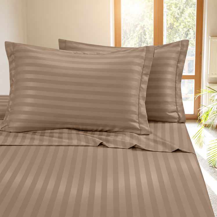 Dobby Stripe Fitted Sheet 40CM