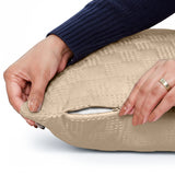 Velvet Embossed Pattern Cushion Covers Check