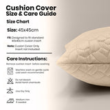 Velvet Embossed Pattern Cushion Covers Pebbles