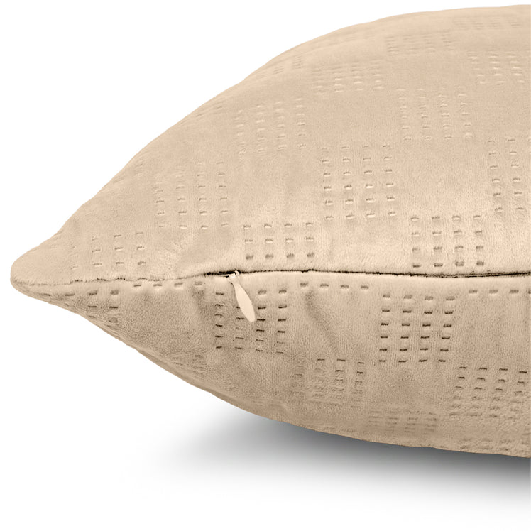 Velvet Embossed Pattern Cushion Covers Check